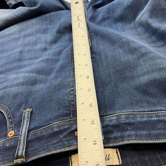 Madewell 10'' High Rise Skinny Denim Jeans High Rise Blue Dark Wash Size 35T - Picture 12 of 12